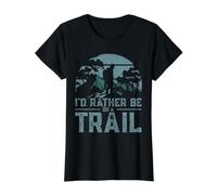 I'd Rather Be On A Trail Maglietta con Stampa Grafica Economica