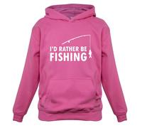 I'D Rather Be Pesca - Bambini Felpa con Cappuccio Pescatore Regalo Carpa