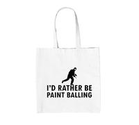 I'D Rather Be Pittura Lasciare - Borsa Tote IN Tela - Pistola Sfera Cervo Do