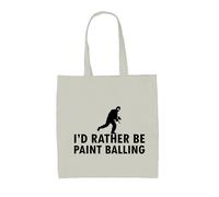 I'D Rather Be Pittura Lasciare - Borsa Tote IN Tela - Pistola Sfera Cervo Do