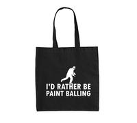 I'D Rather Be Pittura Lasciare - Borsa Tote IN Tela - Pistola Sfera Cervo Do