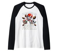 Id Rather Be Playing Football Saying For Football Sunday Maglia con Maniche Raglan