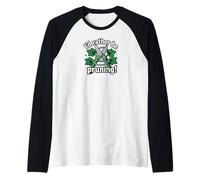 I'd Rather Be Pruning Funny Gardener Design Maglia con Maniche Raglan