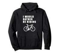 I'd Rather Be Riding, Cool Modern Bike Silhouette Design Felpa con Cappuccio