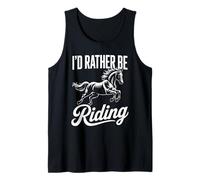 I'd Rather Be Riding Funny Horse Ride Lover Canotta