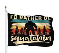 I'D Rather Be Squatchin Hat Bandiera Pirata 90X150Cm Con Occhielli Stagionale Bandiera Da Cortile Banner Per Sport Decorazione Prato