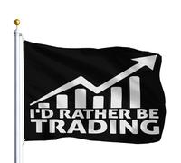 I'D Rather Be Trading Traders Forex Stocks Day Trucker Bandiera Da Cortile 90X150Cm Stagionale Colorato Bandiera Da Esterno Bandiere Per Casa Dormitorio Il Portico