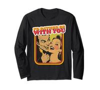 I'd Rather Be with You (Love Statement & Retro Graphic) Maglia a Manica