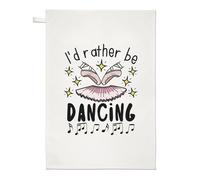 I'D Rather Essere Danza Strofinaccio Piatto Panno Classica Ballerina Divertente