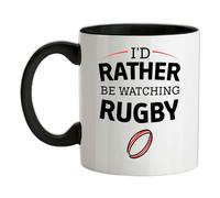 I'D Rather Essere Osservazione Rugby - Ceramica Mug - Union Lega Sei 6 Nazioni