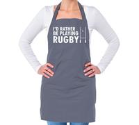 I'D Rather Essere Playing Rugby - Unisex Adulti Grembiule - Lega Union Sei