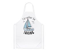 I'D Rather Essere Vela Chef Grembiule - Divertente Sport Barca Marinaio Cucinare