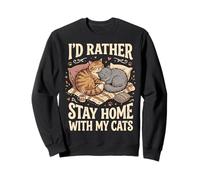 I'd Rather Stay Home with My Cats Felpa