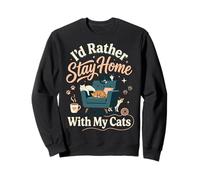I'd Rather Stay Home with My Cats Felpa