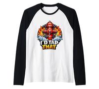I'd Tap That Funny Firefighter Firefighter Fireman Fire Hydrant Joe Gag Maglia con Maniche Raglan