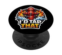 I'd Tap That Funny Firefighter Firefighter Fireman Fire Hydrant Joe Gag PopSockets PopGrip Adesivo
