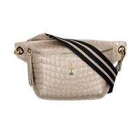 IDA - Marsupio in pelle croco beige, Beige, 19 x 14 x 6 cm, Pelle laccata, motivo coccodrillo goffrato