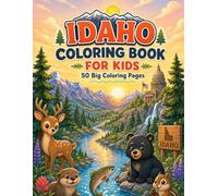 Idaho Coloring Book for Kids Ages 3-8: 50 Big Pages for Scenic and Wildlife Fun