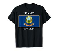 Idaho Flag 43rd US State 1890 Idahoan Maglietta