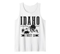 Idaho Is Calling & I Must Go Bear Mountains, Regalo Vintage Canotta