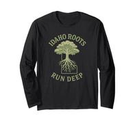 Idaho Roots Run Deep Design per mamme, ragazze, nonne Maglia a Manica