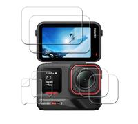 iDaPro [2Pcs]per Vetro Temperato per Insta360 Ace Pro 2 Pellicola Protettiva+[2Pcs]Pellicola protezione per obiettivo per AcePro 2 Lente+[2 Pcs]PET (non vetro)Film Insta 360 Ace Pro2 Schermo anteriore