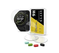 iDaPro [4Pcs Vetro Temperato per Garmin Enduro Ultraperformance Multisport GPS Pellicola Protettiv 4Pcs] tappi antipolvere in silicone,Vetro temperato,Durezza 9H,Antigraffio,Antibolla