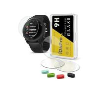 iDaPro [4Pcs Vetro Temperato per Garmin Forerunner 745 Running/Triathlon Pellicola Protettiv 4Pcs] tappi antipolvere in silicone,Vetro temperato,Durezza 9H,Antigraffio,Antibolla,Antimpronta