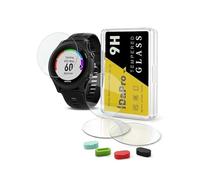iDaPro [4Pcs Vetro Temperato per Garmin Forerunner 935 Running Pellicola Protettiv 4Pcs] tappi antipolvere in silicone,Vetro temperato,Durezza 9H,Antigraffio,Antibolla,Antimpronta,Ultrasottile