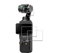 iDaPro Pellicola Protezione obiettivo per DJI Osmo Pocket 3 [2+2 Pezzi], proteggi schermo in vetro temperato antigraffio senza bolle facile da installare