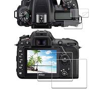 iDaPro per Vetro Temperato per Nikon D7500 Pellicola Protettiva+PET schermo superiore [2+2Pcs],Vetro temperato, Durezza 9H, Antigraffio, Antibolla, Antimpronta, Ultrasottile