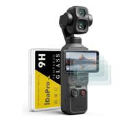 iDaPro Proteggi schermo per DJI Pocket 4 Pro, Vetro temperato 9H | 3 pezzi + Scatola ABS. Non per Pocket 2/1. Durezza 9H, antigraffio, senza bolle, HD, anti-impronte, facile installazione.