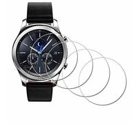 iDaPro Vetro Temperato per SAMSUNG GEAR S3 FRONTIER/Gear S3 Classic 46mm | 4 pezzi + Scatola ABS. Durezza 9H, antigraffio, senza bolle, HD, anti-impronte, facile installazione.
