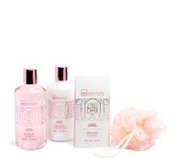 Idc Institute Scented Bath Rose Bathtub 4 pz Shower gel Shower Gel + Shampoo + Bath Salts + Bath Puff Cofanetto Tutti i tipi di pelle