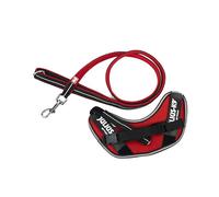 IDC Powair Bundle - Pettorina IDC Powair, Taglia: XS/Mini-Mini, Rosso + Guinzaglio IDC Powair, Taglia: 1,2 m con maniglia e moschettone piccolo, Rosso