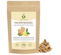 IDDA Herbal Radice di Zenzero Pezzi 400g, Radice di Zenzero Essiccata e Tagliata per Cucina e Tisane
