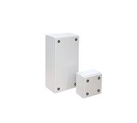 IDE ela301595 Scatole metalicas senza ingresso di cavi, IP 65, RAL 7035