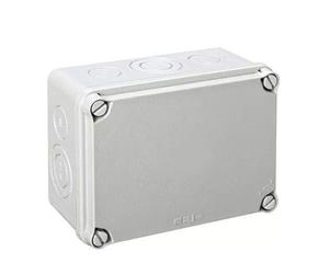 Ide IDE - Scatola impermeabile IP65-IP67 con coperchio opaco e ingressi pretagliati, 116mm x 162mm x 76mm, grigio, 1