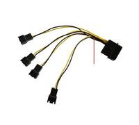 Ide Molex a 4 pin a cassa Ventola di raffreddamento 3 PIN TX3. Cavo convertitore di alimentazione multi-fan fuori cavo w/Riduzione della velocità, 2x5V / 2x12V(4X12V)