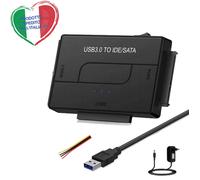 Inateck USB 3.0 a IDE/SATA Lettore di Dischi rigidi Esterni Applicabile a HDD/SSD da 2,5"/3,5", Adattatore da IDE a USB con Alimentatore 12V/2A, SA03001