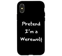 Idea divertente per costume di Halloween da lupo mannaro Custodia per iPhone X/XS