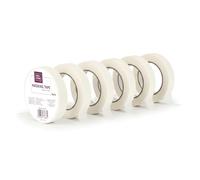 IDEA HOME 6 Pezzi Nastro per Mascheratura - Larghezza 24 mm, Lunghezza 50 m - Nastro Adesivo per Pittura, Neutro