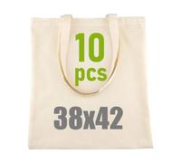 Idea Home Borsa Shopper Donna Personalizzabile 100% Cotone 10 x - Borsa Tela di