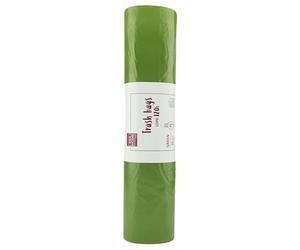 IDEA HOME LDPE Sacchi per la Spazzatura 25 Pezzi - Resistenti Fodere per Bidoni per il Riciclaggio, per la Cucina 120L, Verde