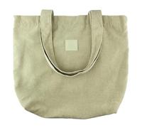 IDEA HOME Manhattan Borsa in Velluto a Coste 45x40 cm con Chiusura Magnetica e Doppi Manici - Borsa Shopper Elegante e Resistente per l’uso Quotidiano, Verde Oliva