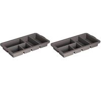 IDEA HOME Organizer per Cassetti in Plastica - Divisorio per Armadi e Contenitore FLEXISTORE IH 5/8L (Confezione da 2)