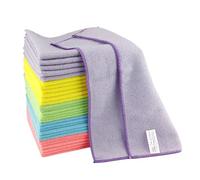 IDEA HOME Panno in Microfibra, Blu, Giallo, Rosa, Verde, Arancione, 40 x 40 cm