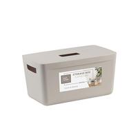 IDEA HOME Scatola di Immagazzinaggio - Contenitori di Plastica per lo Stoccaggio, Scatola di Plastica Organizzatore Cestini - Scatole con Coperchio per il Bagno Scaffale, 8L