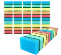 IDEA HOME Spugne da Cucina 7,5×5×2,5 cm - Spugne Abrasive Densità Media Ms. Kitchen - Resistenti e Durature per Piatti, Pentole e Padelle - Set da 60 Pezzi