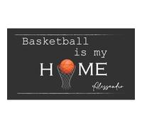 IDEA INDEPENDENT - Basket Is My Home - Zerbino Personalizzato in Gomma Riciclata Zerbino da Esterno e Interno Idea Regalo per la Casa 40x70 cm 100% Made in Italy